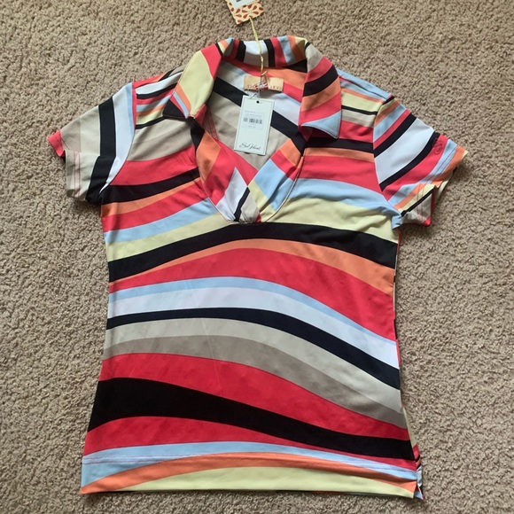 Sea Island Wave Stripe Polo by Sport Haley - Picture 2 of 8